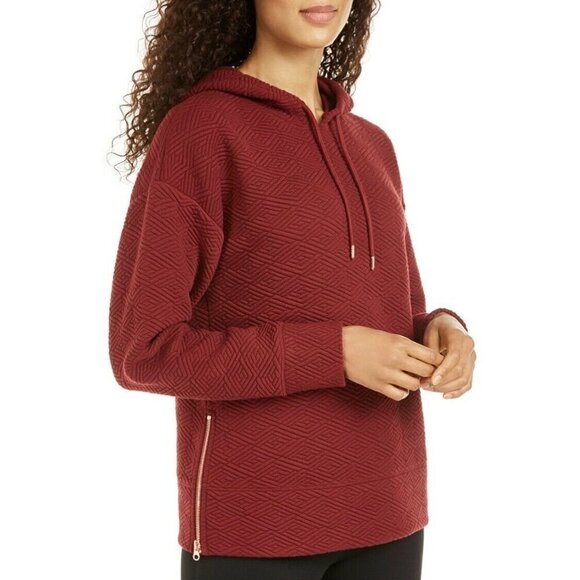 IDEOLOGY Zipper Hem Hoodie Size Medium Cherry Pie - Picture 1 of 4